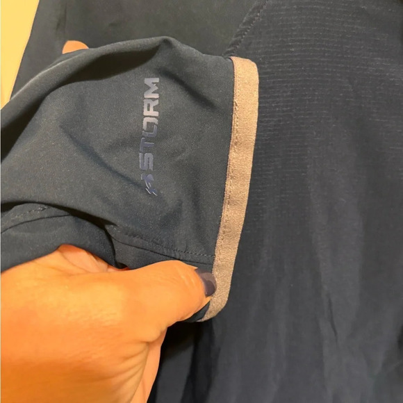 Under Armour Navy Gray Golf Jacket Men’s Black Storm Zipper Sz L - Picture 8 of 13